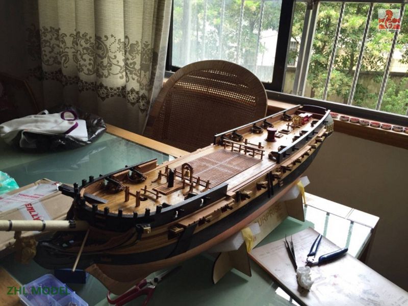 HMS Surprise Scale 1/48 56.9" with 4 lifeboat Wood Model Ship Kit